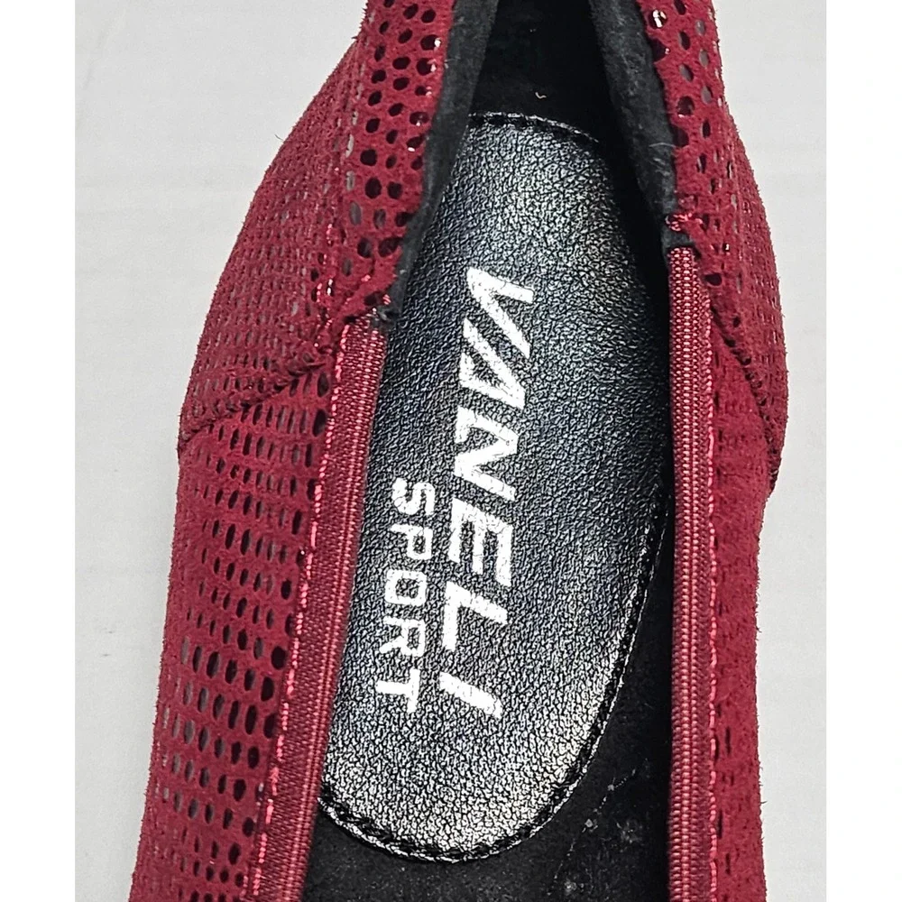 Vaneli Sport Donia Amaranto E Printed Leather Ballet Wedge Pumps Women's 6 M NEW